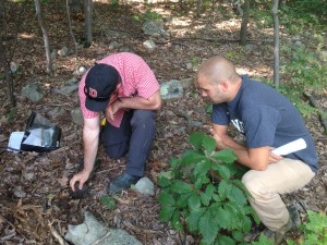 Justin and Ben in soils class