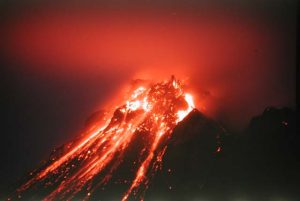 Photograph of Glowing Volcano