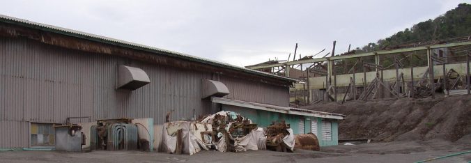 The remains of the MONLEC generating station on Lover's Lane in Plymouth