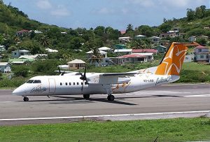A DHC-8-300, similar to the planes that flew into Bramble Airport