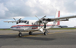 A Winair Twin Otter, similar to the type that will fly into Gearalds Airport