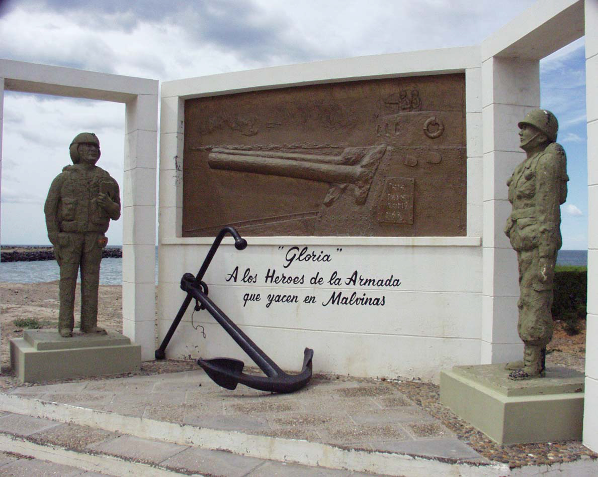 Assorted Malvineas memorials, plaques, etc.