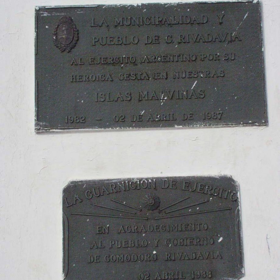 Assorted Malvineas memorials, plaques, etc.