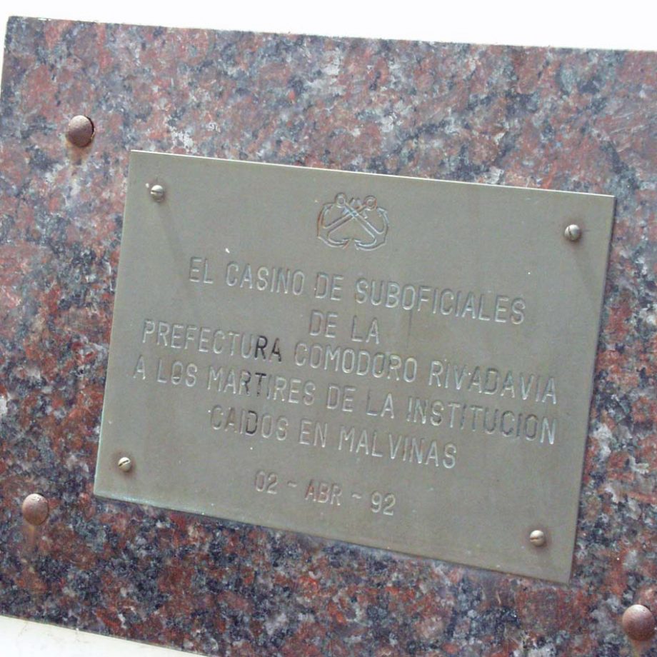 Assorted Malvineas memorials, plaques, etc.