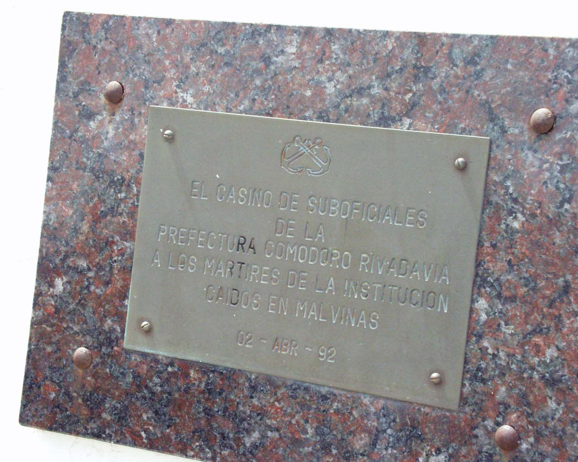 Assorted Malvineas memorials, plaques, etc.