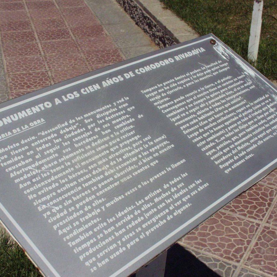 Monument to 100 years of Comodoro Rivadavia