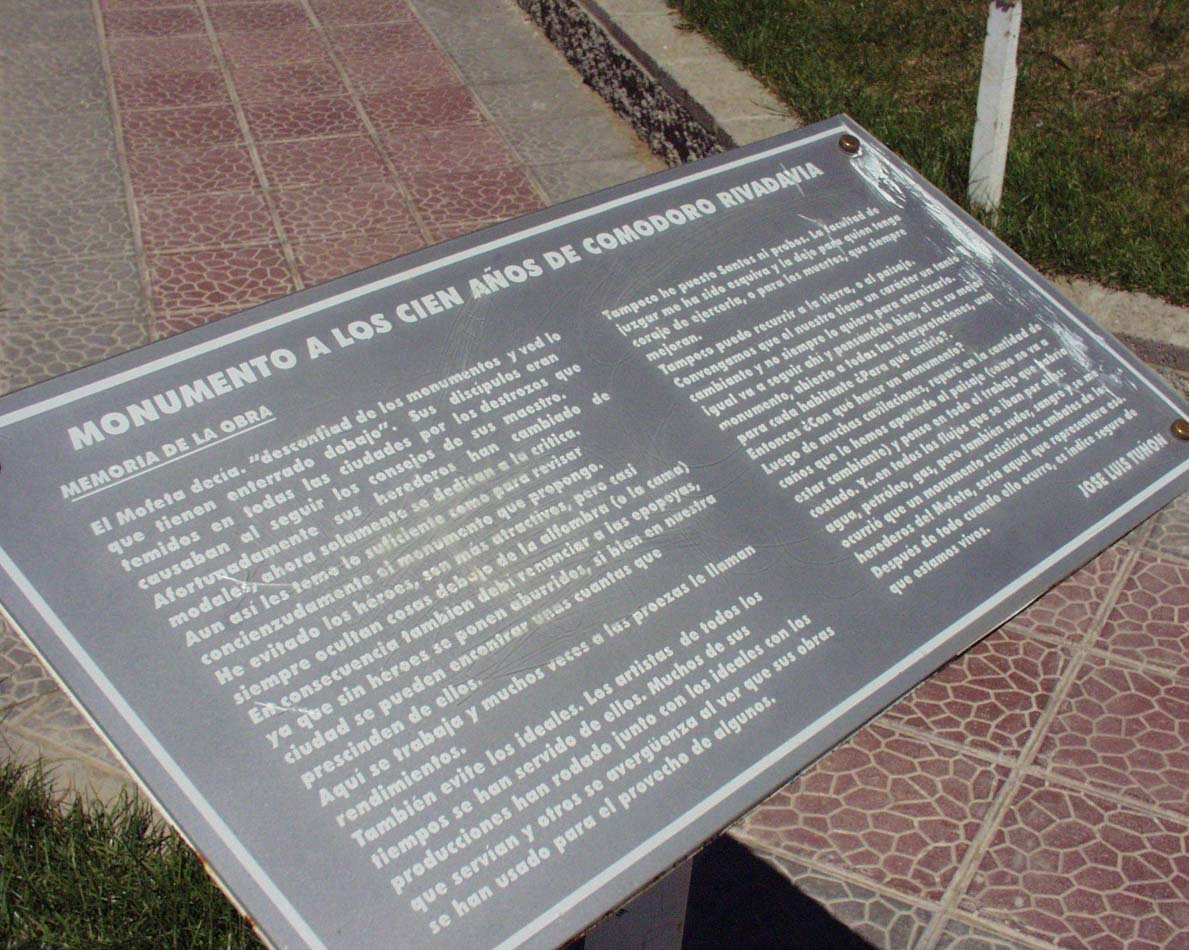 Monument to 100 years of Comodoro Rivadavia