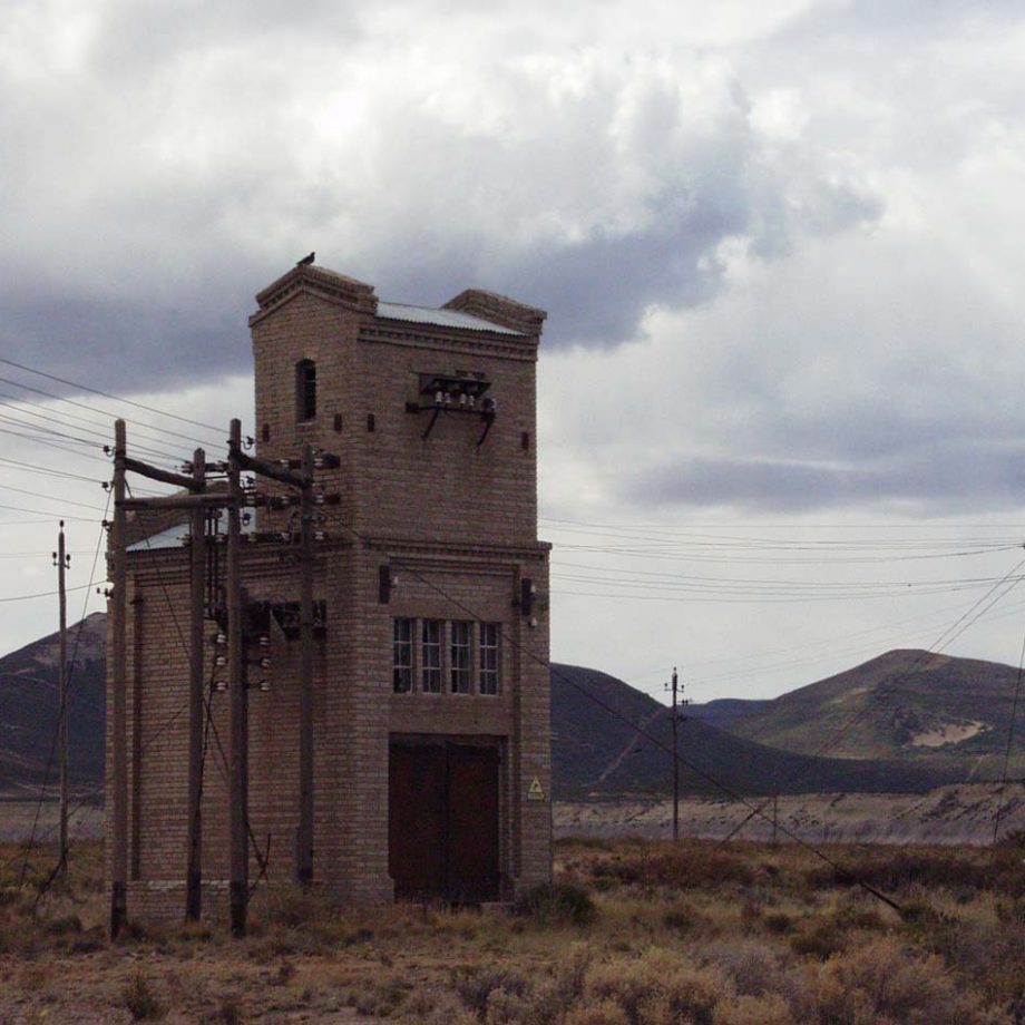 Building with power lines
