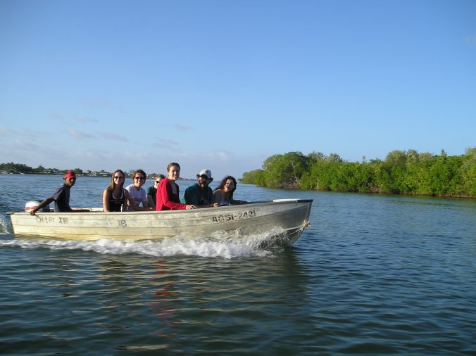 Group of Students in Boat