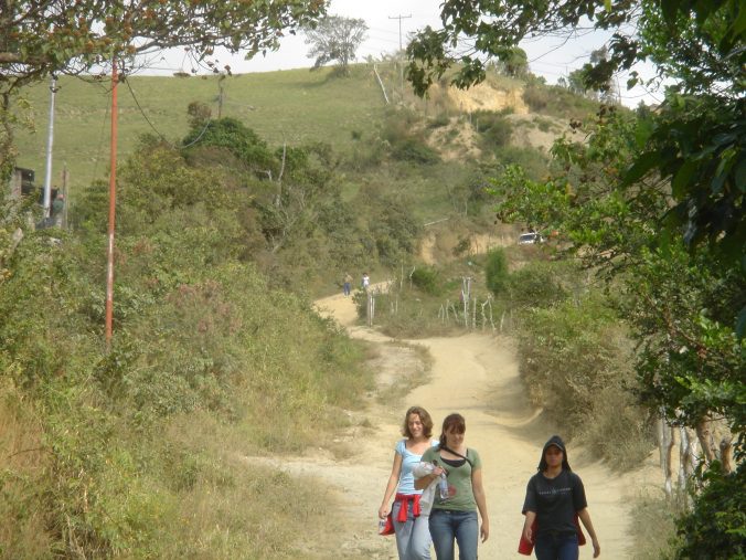 Students Walking the Path